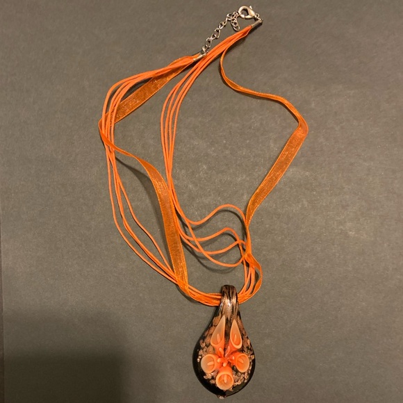 3D ART NECKLACE (orange) - Picture 3 of 3